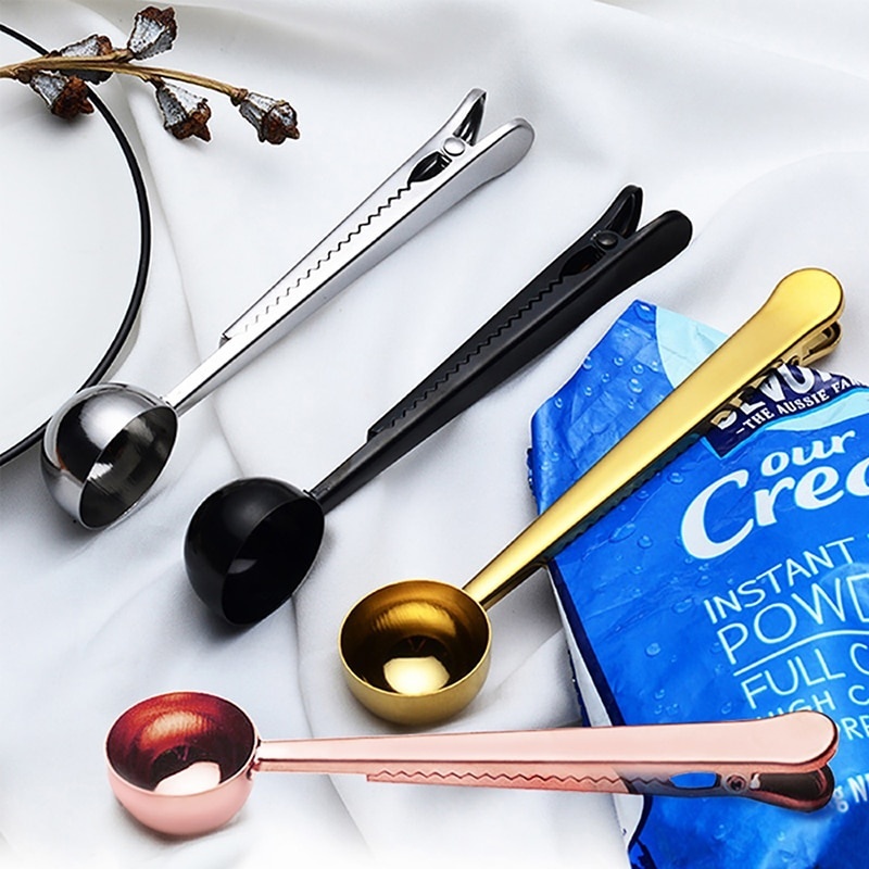 Gardening Tools Long Handle - Stainless Steel Coffee Spoon Clip 2