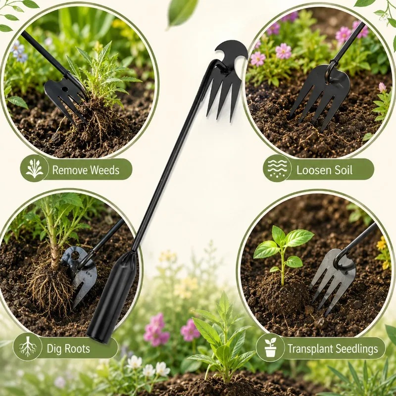 2 in 1 Garden Rake Manual Seed - Grass Seed Spreader recension och pris