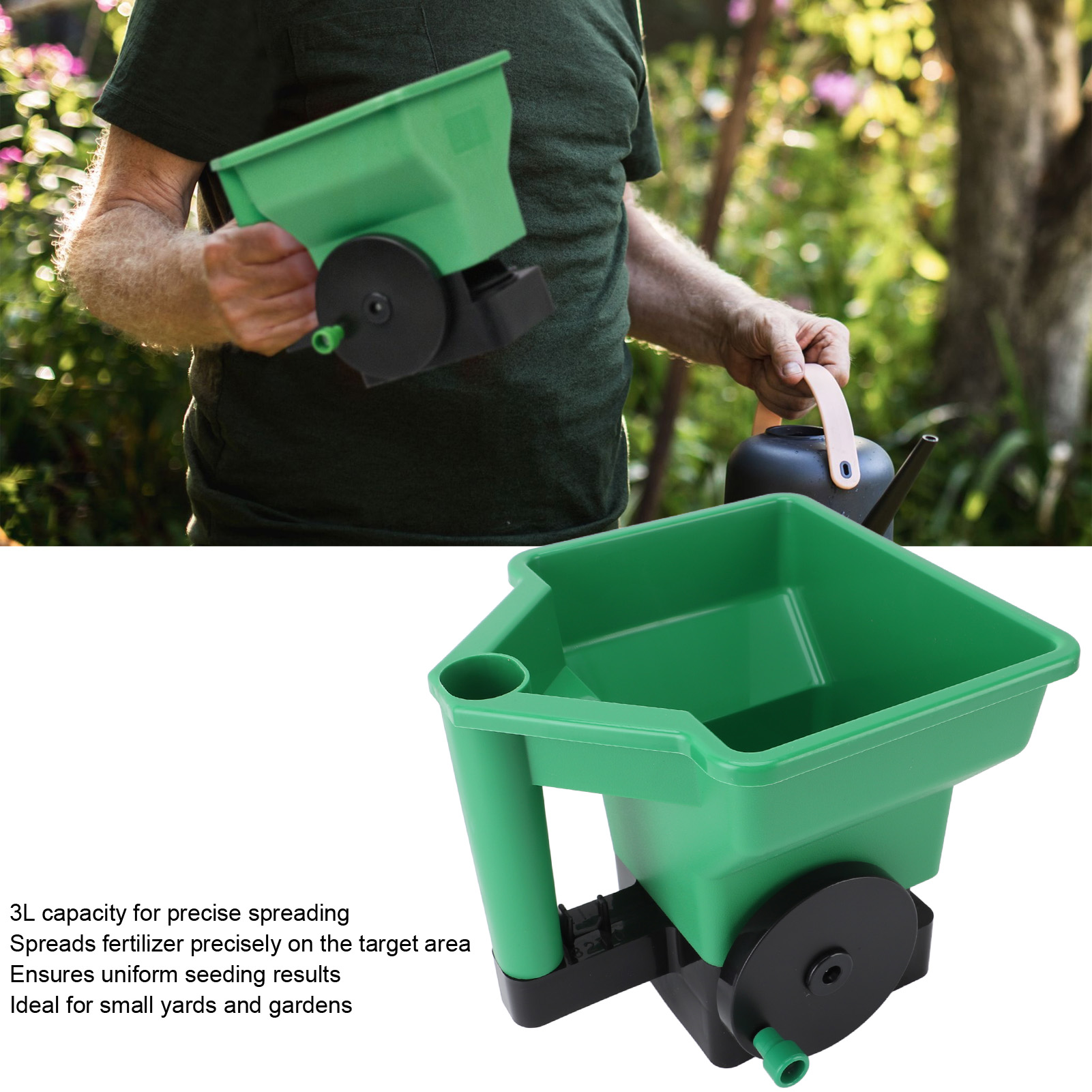 Lawn Spreader Hand Spreader 3L - Grass Seed Spreader recension och pris