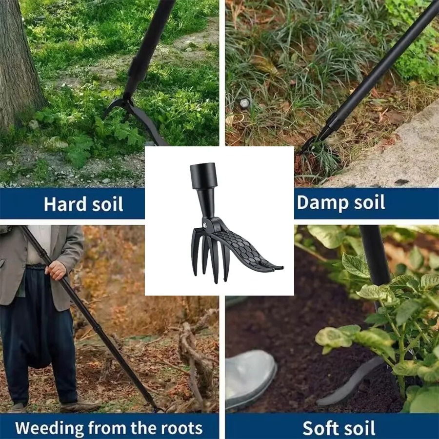 Stand Up Weed Puller Tool with - Grass Seed Spreader recension och pris