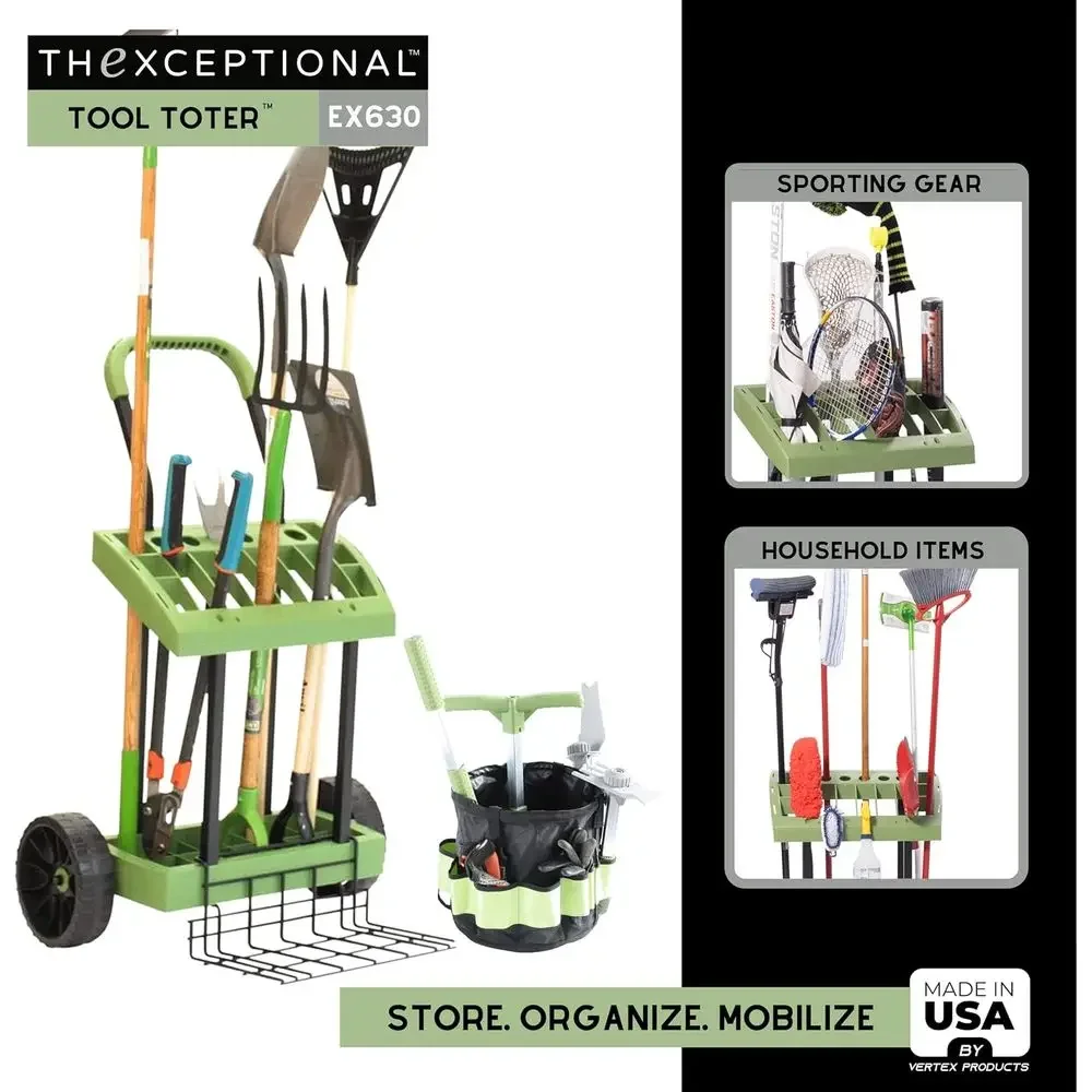 Garden Tool Cart with Tote, Wh - Gardening Tools Made In Usa recension och pris