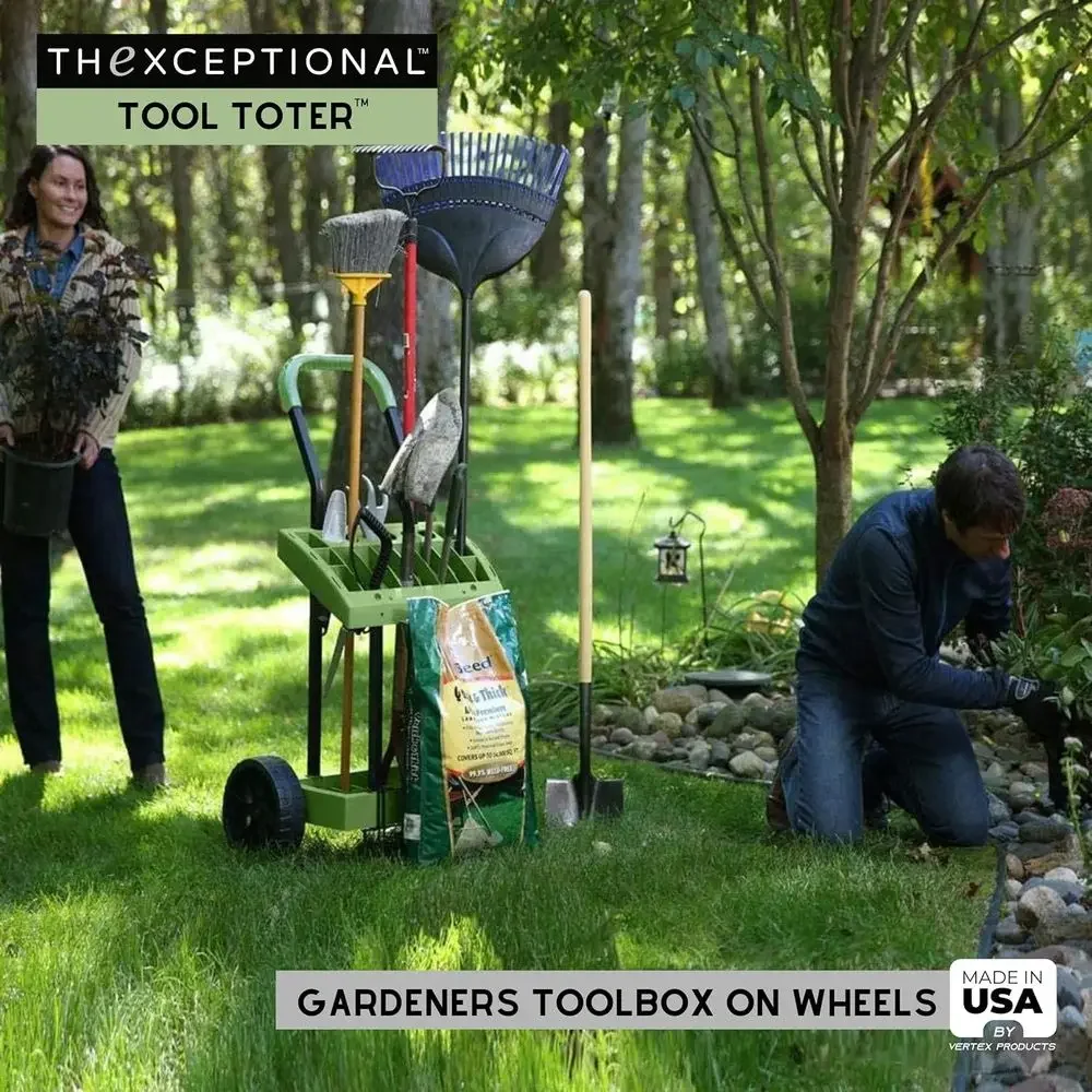 Garden Tool Cart with Tote, Wh - Gardening Tools Made In Usa recension och pris